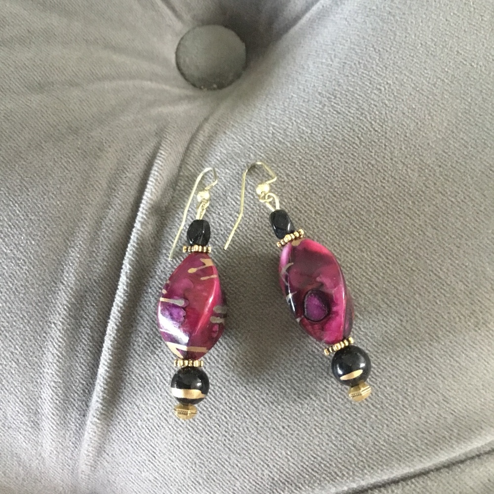 Handmade  purple earrings